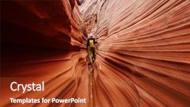  Presentation with grand canyon - Theme consisting of rainwater - slot canyon in grand staircase background and a tawny brown colored foreground
