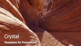  Presentation with grand canyon - Audience pleasing PPT theme consisting of rainwater - slot canyon in grand staircase backdrop and a tawny brown colored foreground