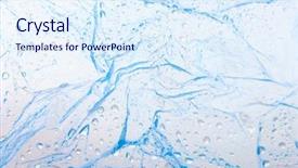  Presentation with water drops - Colorful theme enhanced with rainwater - water drops on a plastic backdrop and a sky blue colored foreground