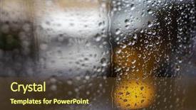  Presentation with weather - Cool new PPT theme with rainy afternoon city street backdrop and a tawny brown colored foreground