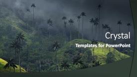 Presentation with alpine - Slide deck consisting of rainy-alpine-landscape-of-cocora background and a tawny brown colored foreground