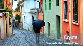  Presentation with sighisoara - PPT theme having rainy day in sighisoara transylvania romania background and a ocean colored foreground