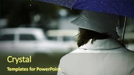  Presentation with rainy day - Colorful presentation theme enhanced with rainy day special vignetting focus backdrop and a tawny brown colored foreground