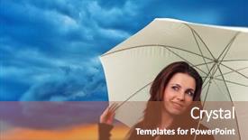  Presentation with rainy day - Beautiful theme featuring rainy day with dark bluish backdrop and a tawny brown colored foreground