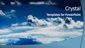  Presentation with rain sky - Cool new PPT layouts with rainy days season - beautiful clouds on the blue backdrop and a  colored foreground