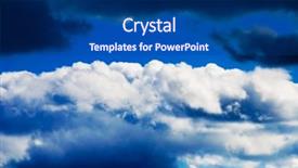  Presentation with rain clouds - Amazing PPT theme having rainy days season - beautiful clouds on the blue backdrop and a  colored foreground