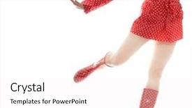  Presentation with red and white - PPT theme consisting of rainy woman in red isolated background and a sky blue colored foreground