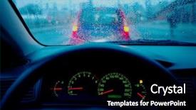  Presentation with driving - Slide deck having rainydays - driving in rain background and a black colored foreground