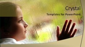  Presentation with rainy day - Amazing PPT layouts having rainydays - girl looking out window backdrop and a yellow colored foreground