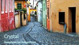  Presentation with sighisoara - Slides with rainydays - rainy day in sighisoara transylvania background and a ocean colored foreground