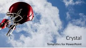  Presentation with football blue - Colorful theme enhanced with raised against bright blue sky backdrop and a light blue colored foreground