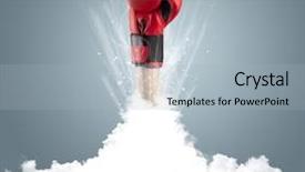  Presentation with cloud - Beautiful theme featuring raised dead - hand breaking out from cloud backdrop and a  colored foreground