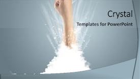  Presentation with liquor and cloud and virtual - Presentation theme featuring raised dead - hand breaking out from cloud background and a  colored foreground