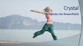  Presentation with running - Beautiful PPT layouts featuring cute cartoon 3d house in a fairy tale style backdrop and a light gray colored foreground