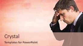  Presentation with wood panel - PPT theme featuring raised panels - digital composite of business man background and a  colored foreground