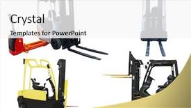  Presentation with image retrieval - PPT theme with raised panels - image of loaders background and a white colored foreground