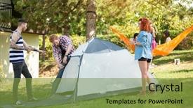  Presentation with blue - PPT theme featuring raising blue ten in woods background and a  colored foreground