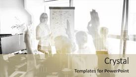  Presentation with strategy - Audience pleasing presentation design consisting of raising charts - business startup presentation strategy backdrop and a mint green colored foreground