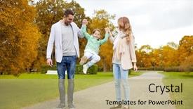  Presentation with adoption - Theme featuring raising children - family parenthood adoption and people background and a coral colored foreground