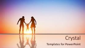  Presentation with single parents child counselling - Beautiful slide deck featuring raising children - happy family together parents backdrop and a lemonade colored foreground