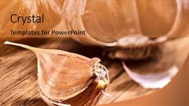  Presentation with garlic garlic garlic bulb - Colorful PPT theme enhanced with raising immunity alternative folk medicine backdrop and a gold colored foreground