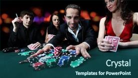  Presentation with teachers working around a table - Beautiful slides featuring poker players sitting backdrop and a ocean colored foreground