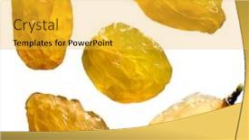  Presentation with credit and collection - Presentation theme featuring raisins-on-the-white-background background and a yellow colored foreground