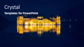  Presentation with rajasthan - Beautiful slides featuring rajasthan-famous-tourist-landmark-jal backdrop and a navy blue colored foreground