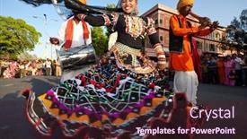  Presentation with rajasthan festival - Presentation design having rajasthan-india-march-30-2009 background and a wine colored foreground