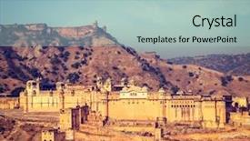  Presentation with turkey style travel - Audience pleasing PPT layouts consisting of rajasthan landmark - amer amber fort backdrop and a  colored foreground