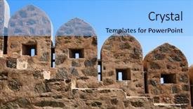  Presentation with india fort - Slides enhanced with rajasthan state in india background and a light blue colored foreground