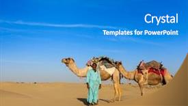  Presentation with rajasthan - Amazing presentation design having rajasthan travel background - indian cameleer backdrop and a cobalt blue colored foreground