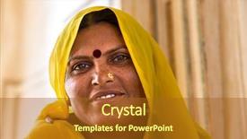  Presentation with indian culture - Audience pleasing theme consisting of rajasthani culture - traditional indian woman in sari backdrop and a tawny brown colored foreground