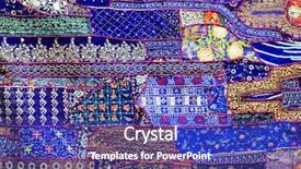  Presentation with patchwork - Amazing slide deck having rajasthani indian patchwork wall cloth backdrop and a royal blue colored foreground
