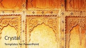  Presentation with architectural - Amazing theme having rajputs - architectural detail of mandir palace backdrop and a blonde colored foreground