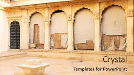  Presentation with architectural - Amazing slide deck having rajputs - architectural detail of mandir palace backdrop and a lemonade colored foreground