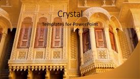  Presentation with india - Amazing PPT layouts having rajputs - haveli in jaisalmer india backdrop and a gold colored foreground