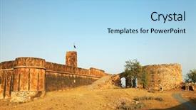  Presentation with india fort - Cool new PPT layouts with rajputs - jaigarh fort in jaipur rajasthan backdrop and a light blue colored foreground