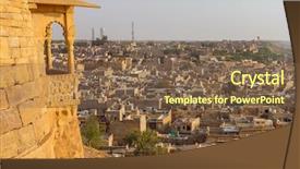  Presentation with jaipur city palace rajasthan india - Slides enhanced with rajputs - jaisalmer fort in rajasthan india background and a  colored foreground