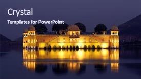  Presentation with india - Amazing slide deck having rajputs - jal mahal palace on lake backdrop and a ocean colored foreground