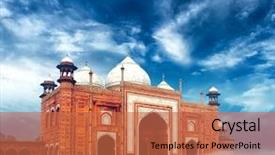  Presentation with taj mahal - PPT layouts with rajputs - masjid mosque near taj mahal background and a red colored foreground