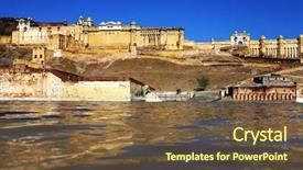  Presentation with india fort - Cool new slide deck with rajputs - sunrise light over amber fort backdrop and a  colored foreground