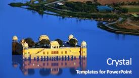  Presentation with 18th century - Colorful presentation theme enhanced with rajputs - water palace jal mahal backdrop and a ocean colored foreground