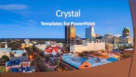  Presentation with north carolina - Slide set having raleigh north carolina usa downtown background and a teal colored foreground