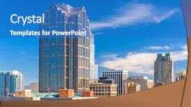  Presentation with north carolina - Audience pleasing slides consisting of raleigh north carolina usa downtown backdrop and a teal colored foreground