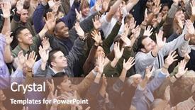  Presentation with rally - Slide deck enhanced with profit business growth graph graphic concept background and a ocean colored foreground