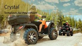  Presentation with rally - Amazing theme having rally - two quad bike riders backdrop and a gold colored foreground