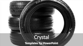  Presentation with tires - Slide deck featuring rally automovil sports - car tires isolated on white background and a dark gray colored foreground