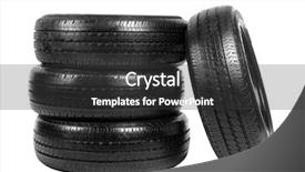  Presentation with tires - Amazing PPT theme having rally automovil sports - car tires isolated on white backdrop and a  colored foreground