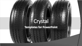  Presentation with rally car - Slides having rally automovil sports - car tires isolated on white background and a dark gray colored foreground